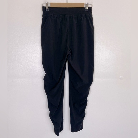 Athleta Attitude Women’s Joggers Pants Size 0 XS Color Black Ruched Semi Fitted - Picture 3 of 11